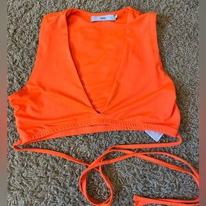 Adika Orange Crop Top